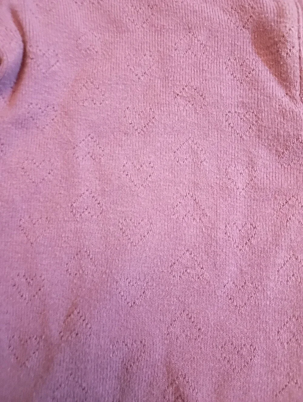 Falls Creek Kids Toddler Girls Purple Pointelle Puff Sleeve Henley Top 24M